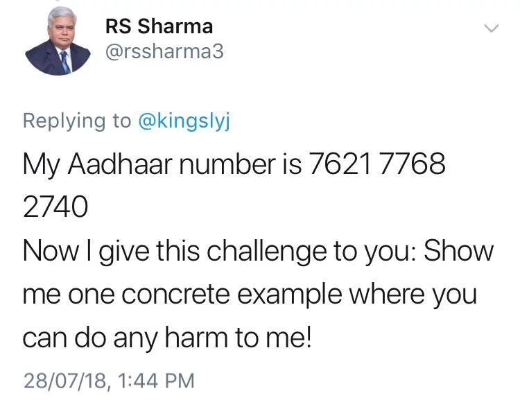 Aadhaar number